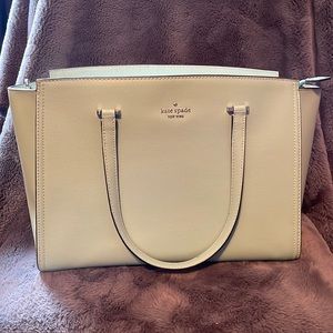 Kate spade large refined grain leather satchel